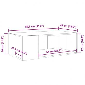 Couchtisch Braun Eichen-Optik 89,5x48x30 cm Holzwerkstoff