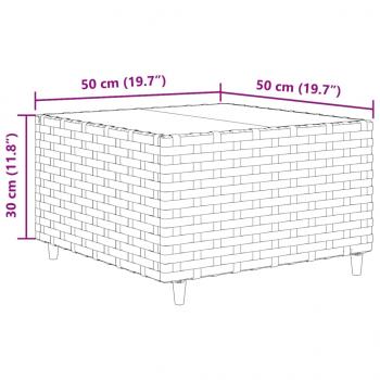 7-tlg. Garten-Lounge-Set mit Kissen Braun Poly Rattan