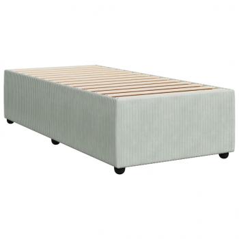 Boxspringbett mit Matratze Hellgrau 80x200 cm Samt