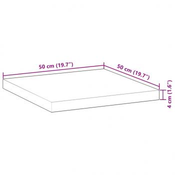 Tischplatte Quadratisch 50x50x4 cm Massivholz Akazie