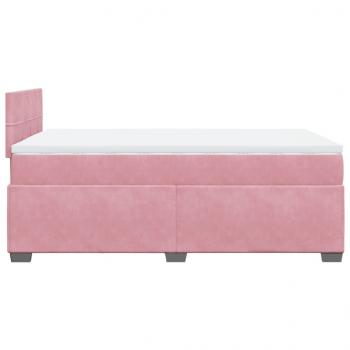 Boxspringbett mit Matratze Rosa 120x200 cm Samt