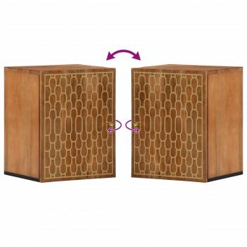 Bad-Wandschrank 38x33x48 cm Massivholz Mango