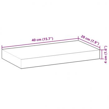 Tischplatte 40x20x4 cm Rechteckig Massivholz Akazie