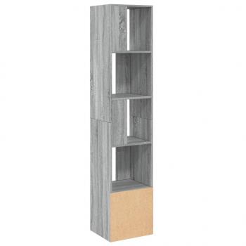 Bücherregal Grau Sonoma 40x36x189 cm Holzwerkstoff