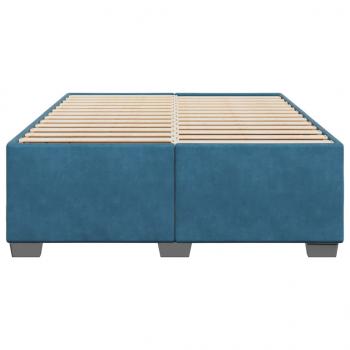 Bettgestell Blau 140x190 cm Samt