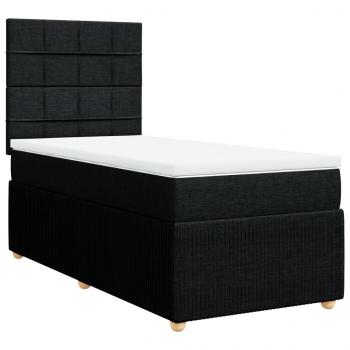 Boxspringbett mit Matratze Schwarz 90x190 cm Stoff