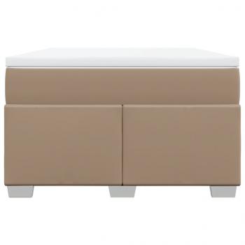 Boxspringbett Matratze Cappuccino-Braun 120x190 cm Kunstleder