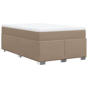 Boxspringbett Matratze Cappuccino-Braun 120x190 cm Kunstleder