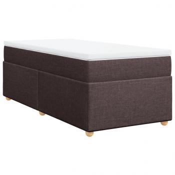 Boxspringbett mit Matratze Dunkelbraun 90x190 cm Stoff