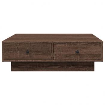 Couchtisch Braun Eichen-Optik 90x90x28 cm Holzwerkstoff