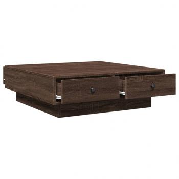 Couchtisch Braun Eichen-Optik 90x90x28 cm Holzwerkstoff