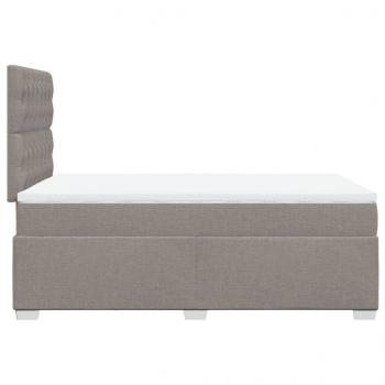 Boxspringbett mit Matratze Taupe 120x200 cm Stoff