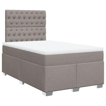 Boxspringbett mit Matratze Taupe 120x200 cm Stoff