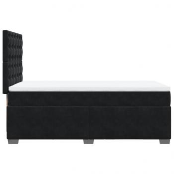 Boxspringbett mit Matratze Schwarz 90x190 cm Samt