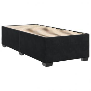 Boxspringbett mit Matratze Schwarz 100x200 cm Samt