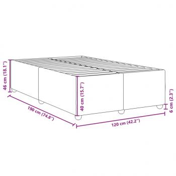 Bettgestell Dunkelbraun 120x190 cm Stoff