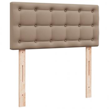 Boxspringbett Matratze Cappuccino-Braun 120x190 cm Kunstleder