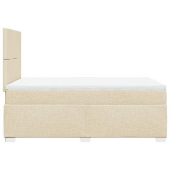 Boxspringbett mit Matratze Creme 120x190 cm Stoff