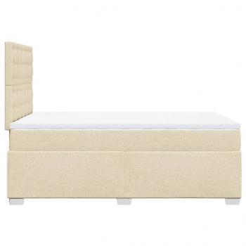 Boxspringbett mit Matratze Creme 120x190 cm Stoff