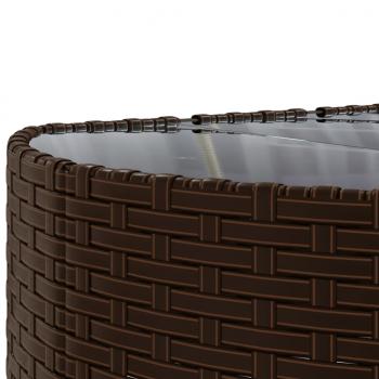 6-tlg. Garten-Sofagarnitur mit Kissen Braun Poly Rattan