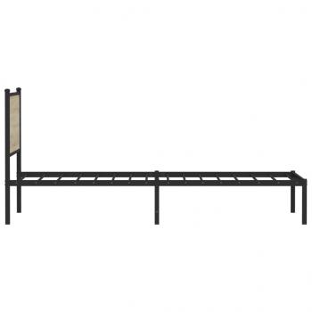 Metallbett ohne Matratze Sonoma-Eiche 107x203 cm