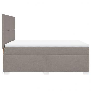 Boxspringbett mit Matratze Taupe 140x200 cm Stoff