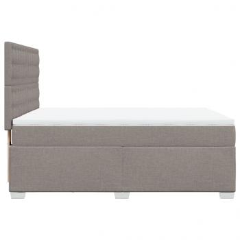 Boxspringbett mit Matratze Taupe 160x200 cm Stoff