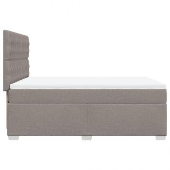 Boxspringbett mit Matratze Taupe 140x200 cm Stoff