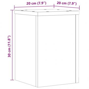 Pflanzenständer 2 Stk. Grau Sonoma 20x20x30 cm Holzwerkstoff