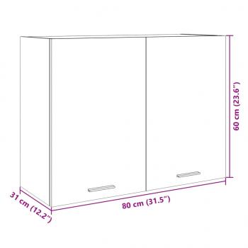 Hängeschrank Sonoma-Eiche 80x31x60 cm Holzwerkstoff