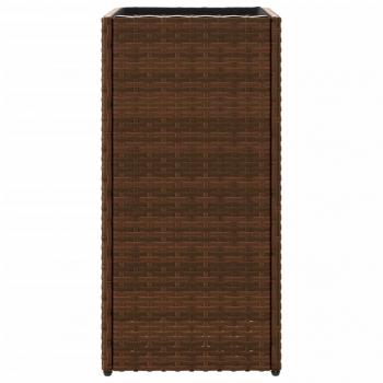 Pflanzkübel Braun 30x30x60 cm Poly Rattan