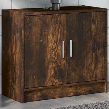 ARDEBO.de - Waschbeckenschrank Räuchereiche 63x29x55 cm Holzwerkstoff