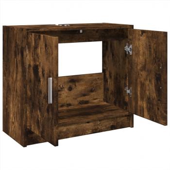 Waschbeckenschrank Räuchereiche 63x29x55 cm Holzwerkstoff