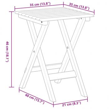 Schaukelstühle 2 Stk. mit Klapptisch Braun Massivholz Pappel