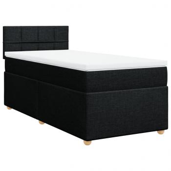 Boxspringbett mit Matratze Schwarz Stoff