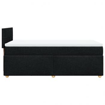 Boxspringbett mit Matratze Schwarz Stoff