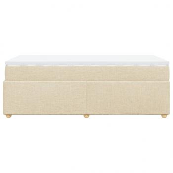 Boxspringbett mit Matratze Creme 80x200 cm Stoff