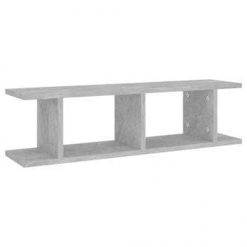 Wandregale 2 Stk. Betongrau 75x18x20 cm Holzwerkstoff