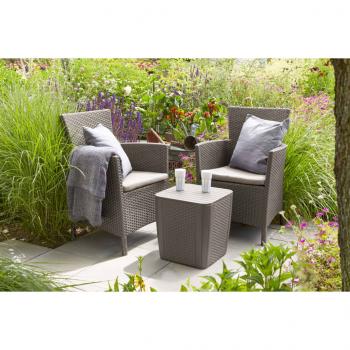 Keter 3-tlg. Garten-Sitzgruppe Iowa Cappuccino-Braun 224383