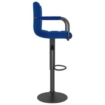 Barhocker 2 Stk. Blau Stoff