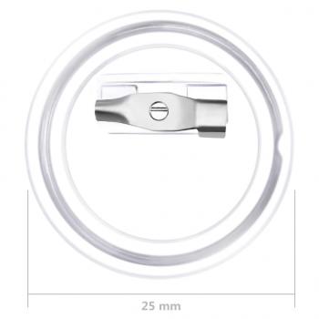 Button-Set mit Anstecknadel 100 Stk. Acryl 25 mm