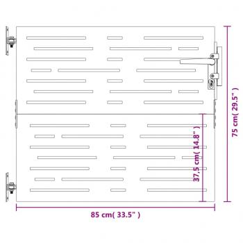Gartentor 85x75 cm Cortenstahl Quadratisches Design
