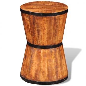 ARDEBO.de - Sanduhr-Hocker Raues Mangoholz