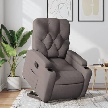 ARDEBO.de - Relaxsessel mit Aufstehhilfe Taupe Stoff