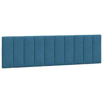 Kopfteil-Kissen Blau 180 cm Samt