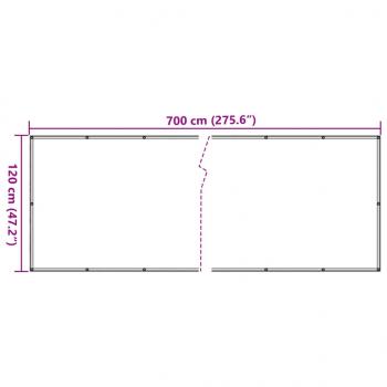 Balkon-Sichtschutz Anthrazit 700x120 cm PVC