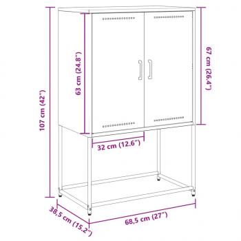 TV-Schrank Anthrazit 68x39x60,5 cm Stahl