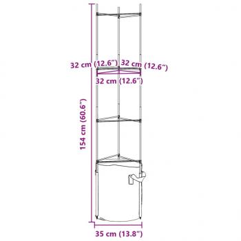 Tomatenkäfige mit Pflanzsäcken 4 Stk. 154 cm Stahl und PP