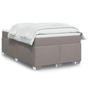 ARDEBO.de - Boxspringbett mit Matratze Taupe 120x200 cm Stoff