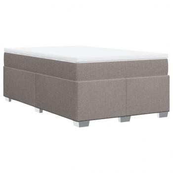 Boxspringbett mit Matratze Taupe 120x200 cm Stoff